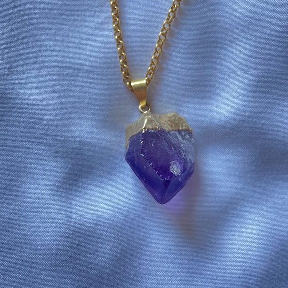 Purple Crystal necklace - Picture 1 of 2